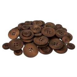 Wooden Buttons Assorted Sizes Pack of 50_2